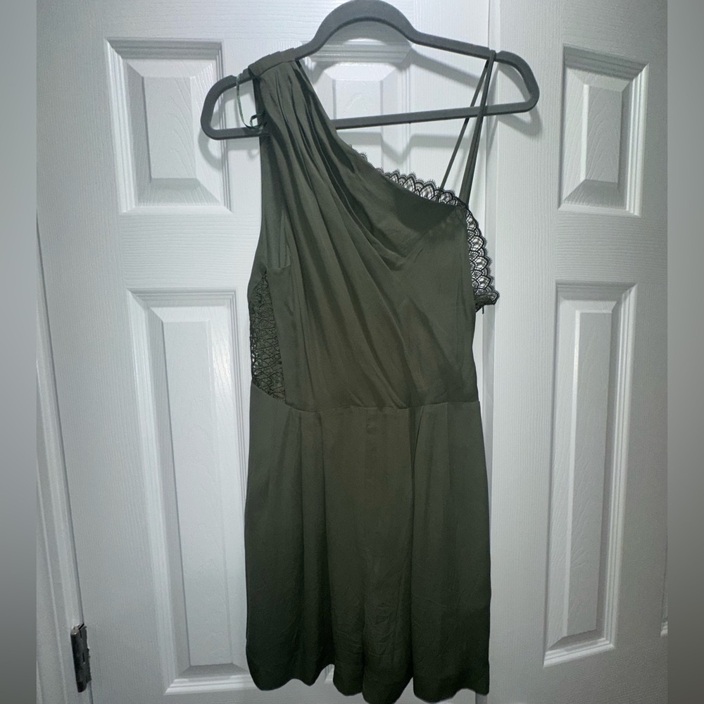 Reiss River Asymmetric Shoulder Playsuit - Picture 2 of 11